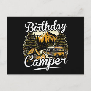 Cartes Pour Fêtes Annuelles Camping de campeur d'anniversaire