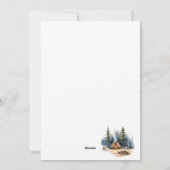 Cartes Pour Fêtes Annuelles Camping d'hiver Bonfire Moonlight Christmas Forest (Dos)