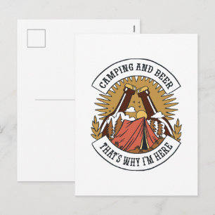 Cartes Pour Fêtes Annuelles Camping et bière