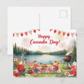Cartes Pour Fêtes Annuelles Canada Day (Devant / Derrière)