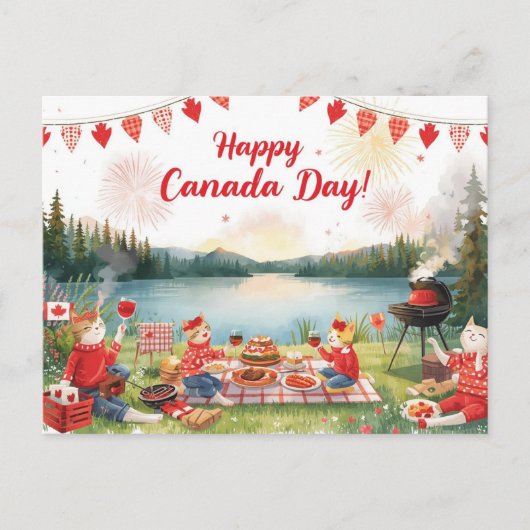 Cartes Pour Fêtes Annuelles Canada Day (Devant)
