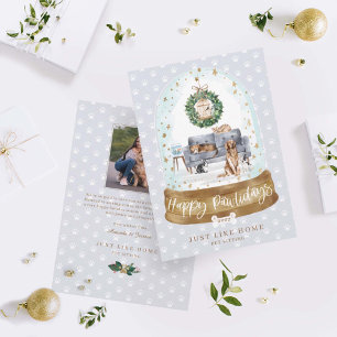 Cartes Pour Fêtes Annuelles Canapé Gray Gray Globe Accueil Animaux de compagni