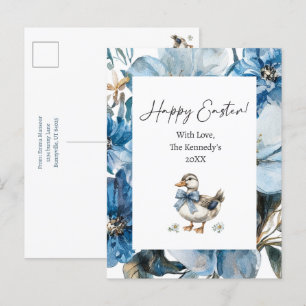 Cartes Pour Fêtes Annuelles Canard bleu Pâques