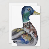 Cartes Pour Fêtes Annuelles Canard coloré (Devant / Derrière)
