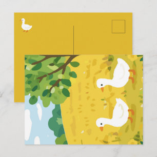 Cartes Pour Fêtes Annuelles Canard d'automne août