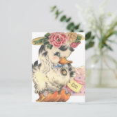 Cartes Pour Fêtes Annuelles Canard de Pâques vintage (Debout devant)
