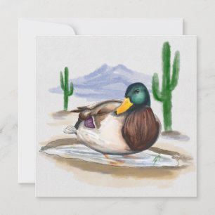 Cartes Pour Fêtes Annuelles Canard fait main dans la flaque (Beatrix Potter St