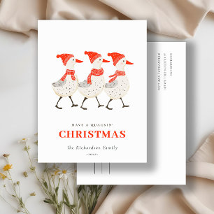 Cartes Pour Fêtes Annuelles Canards de Noël qui canquettent, drôles et mignons