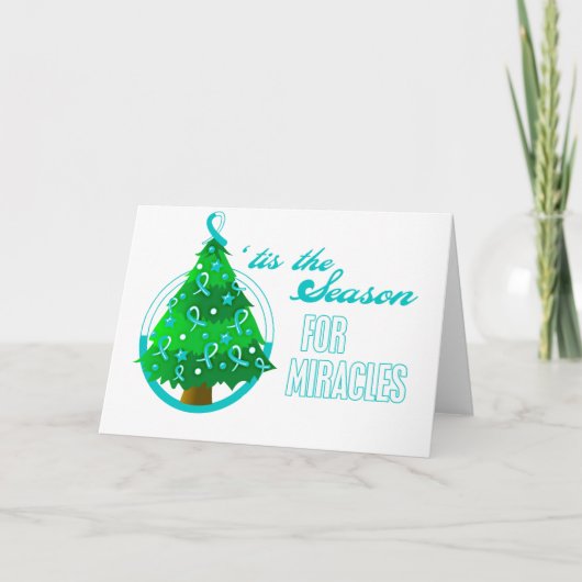 Cartes Pour Fêtes Annuelles Cancer cervical Miracles de Noël (Devant)