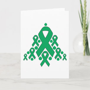 Cartes Pour Fêtes Annuelles Cancer du foie Arbre à ruban de Noël
