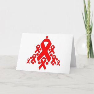 Cartes Pour Fêtes Annuelles Cancer du sang Arbre à ruban de Noël