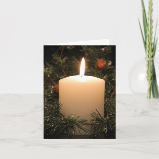 Cartes Pour Fêtes Annuelles Candle de Christmas 4 2014 (Devant)