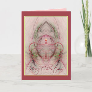 Cartes Pour Fêtes Annuelles CANDLE 'N HOLLY ~ Joyeux Noël