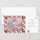 Cartes Pour Fêtes Annuelles Candy Cane Frame Christmas Photocard (Devant / Derrière)