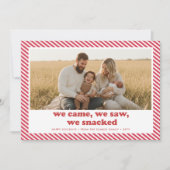 Cartes Pour Fêtes Annuelles Candy Cane Stipe Funny Family Christmas Photo (Devant)