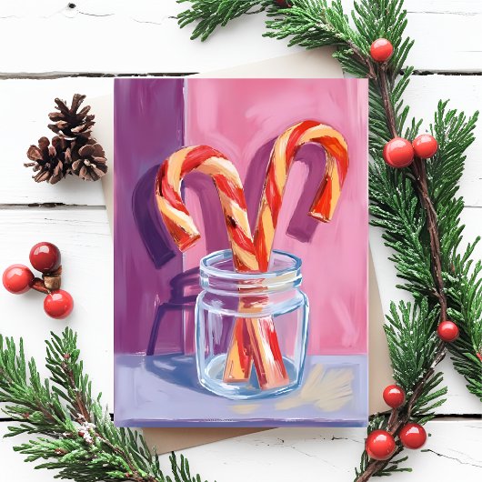 Cartes Pour Fêtes Annuelles Candy Canes | Vintage Christmas