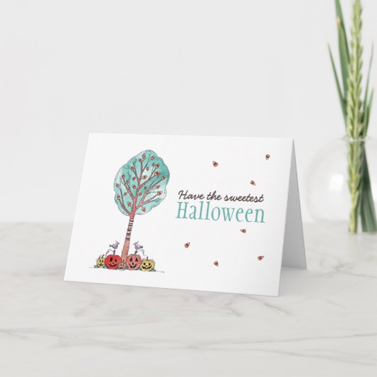 Cartes Pour Fêtes Annuelles Candy Corn Halloween le plus doux (Devant)