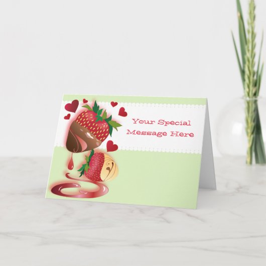 Cartes Pour Fêtes Annuelles Candy Dipped Strawberries (Devant)
