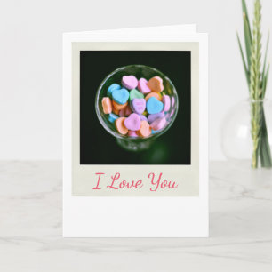 Cartes Pour Fêtes Annuelles Candy Hearts I Love You Greeting