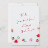 Cartes Pour Fêtes Annuelles Candy Hearts Romance Love Verse (Dos)