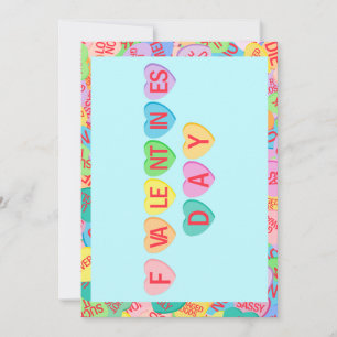 Cartes Pour Fêtes Annuelles Candy Hearts V. 2.0