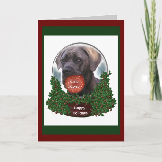 Cartes Pour Fêtes Annuelles Cane Corso Cadeaux de Noël (Devant)