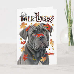 Cartes Pour Fêtes Annuelles Cane Corso de Thanksgiving Parlons dinde