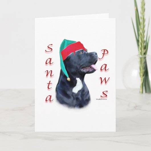 Cartes Pour Fêtes Annuelles Cane Corso Père Noël Paws (Devant)
