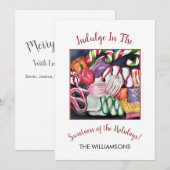 Cartes Pour Fêtes Annuelles Canettes de Noël (Devant / Derrière)