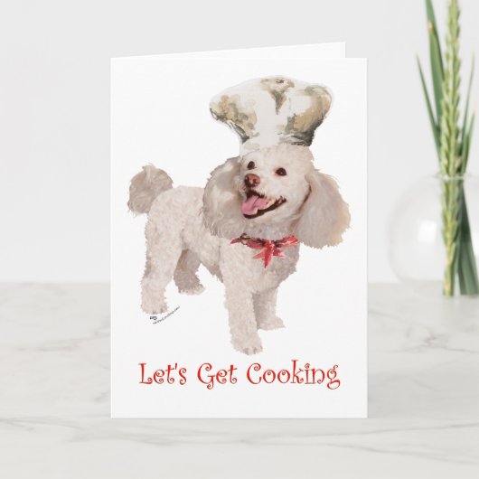 Cartes Pour Fêtes Annuelles Caniche (Devant)