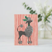 Cartes Pour Fêtes Annuelles Caniche de Noël (Debout devant)