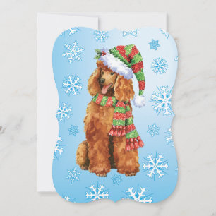Cartes Pour Fêtes Annuelles Caniche heureux de Howlidays