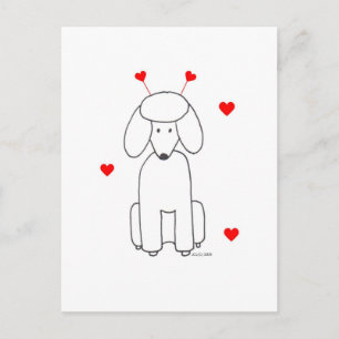 Cartes Pour Fêtes Annuelles Caniche Valentine Oars