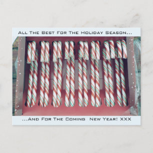 Cartes Pour Fêtes Annuelles Canneberges festives de Noël au poivre de menthe