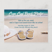 Cartes Pour Fêtes Annuelles Cape Cod Beach Party ! (Devant)