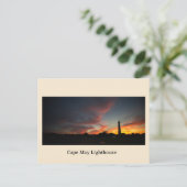 Cartes Pour Fêtes Annuelles Cape May Lighthouse Sunset Postcard (Debout devant)