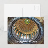 Cartes Pour Fêtes Annuelles Capitole de l'État de l'Illinois à Springfield (Devant / Derrière)