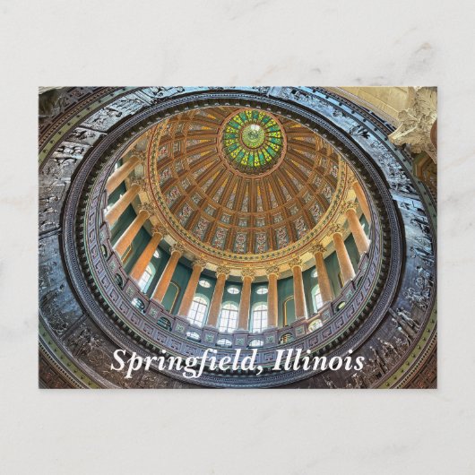 Cartes Pour Fêtes Annuelles Capitole de l'État de l'Illinois à Springfield (Devant)