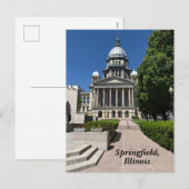 Cartes Pour Fêtes Annuelles Capitole de l'État de l'Illinois à Springfield (Devant / Derrière)