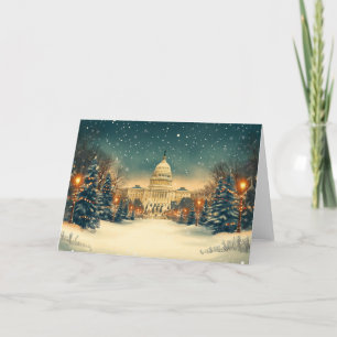 Cartes Pour Fêtes Annuelles Capitole des États-Unis Washington DC Joyeux Noël