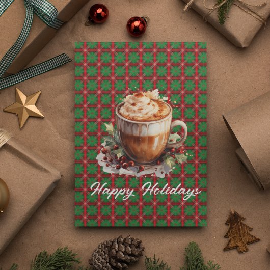 Cartes Pour Fêtes Annuelles Cappucino Festif Personnalisable