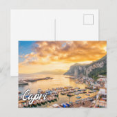 Cartes Pour Fêtes Annuelles Capri, Mer Tyrrhénienne, Italie (Devant / Derrière)