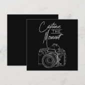 Cartes Pour Fêtes Annuelles Capture Moment Camera Photographe (Devant / Derrière)