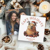 Cartes Pour Fêtes Annuelles Capy Holidays Jote Fun Capybara Joyeux Noël