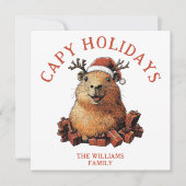 Cartes Pour Fêtes Annuelles Capy Holidays Jote Fun Capybara Joyeux Noël (Devant)