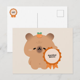 Cartes Pour Fêtes Annuelles Capybara Delulu certifié
