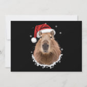 Cartes Pour Fêtes Annuelles Capybara Noël drôle (Devant)