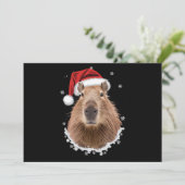 Cartes Pour Fêtes Annuelles Capybara Noël drôle (Debout devant)