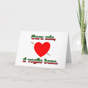 Cartes Pour Fêtes Annuelles Cara Mia, Ti Volgio Bene