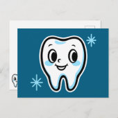 Cartes Pour Fêtes Annuelles Caractère de dent mignon (Devant / Derrière)